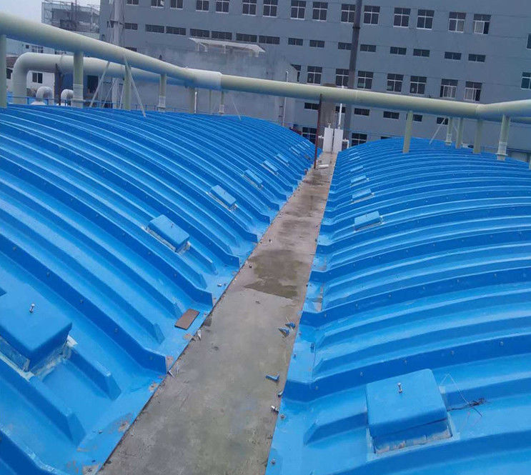 La fibre de verre a renforcé la configuration en plastique de main de FRP vers le haut des couvertures utilisées dans la station d'épuration