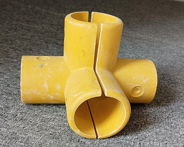 50 mm tube rond en fibre de verre FRP raccordement à la poignée de main à la base du coude Tee Four Way Connector