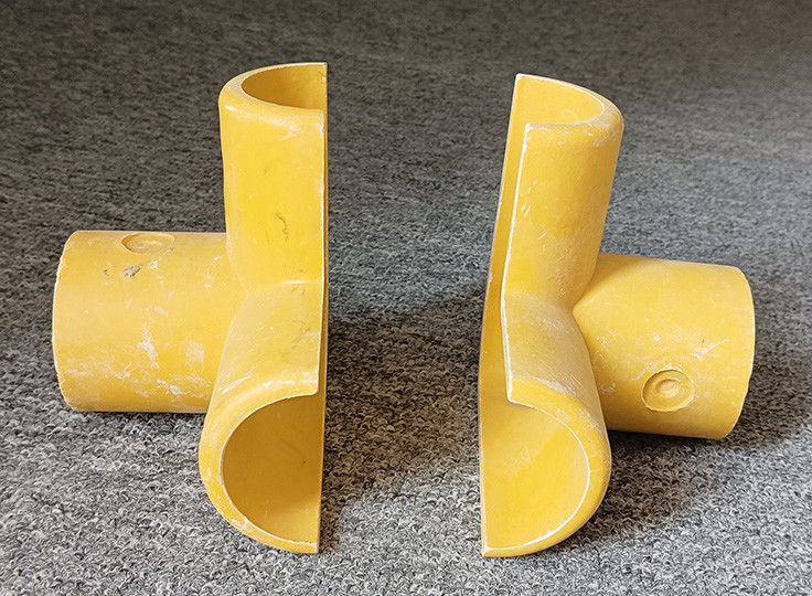 50 mm tube rond en fibre de verre FRP raccordement à la poignée de main à la base du coude Tee Four Way Connector