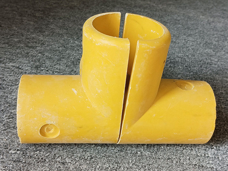 50 mm tube rond en fibre de verre FRP raccordement à la poignée de main à la base du coude Tee Four Way Connector